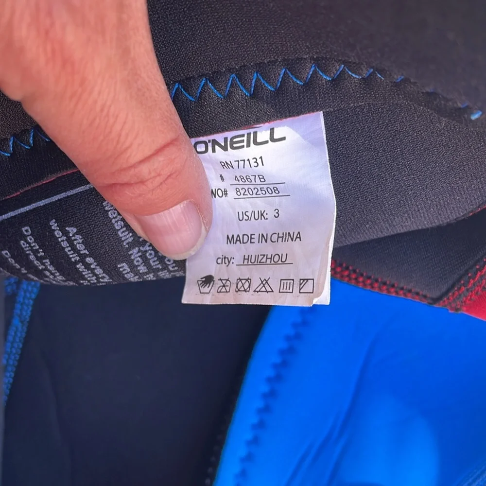 O'Neill Kids Short Sleeve Wetsuit - Blue & Red